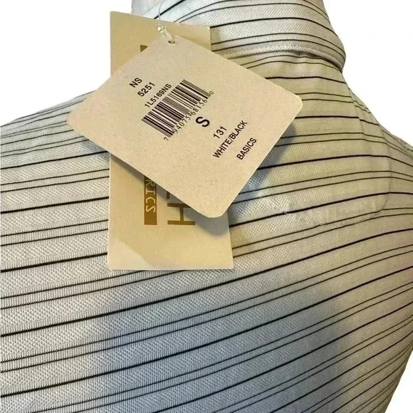 NWT Women’s golf polo EP Pro Tour Tech black and white striped ladies size S P - Picture 4 of 8